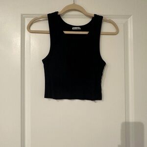 Reformation Cropped Tank Top - Black